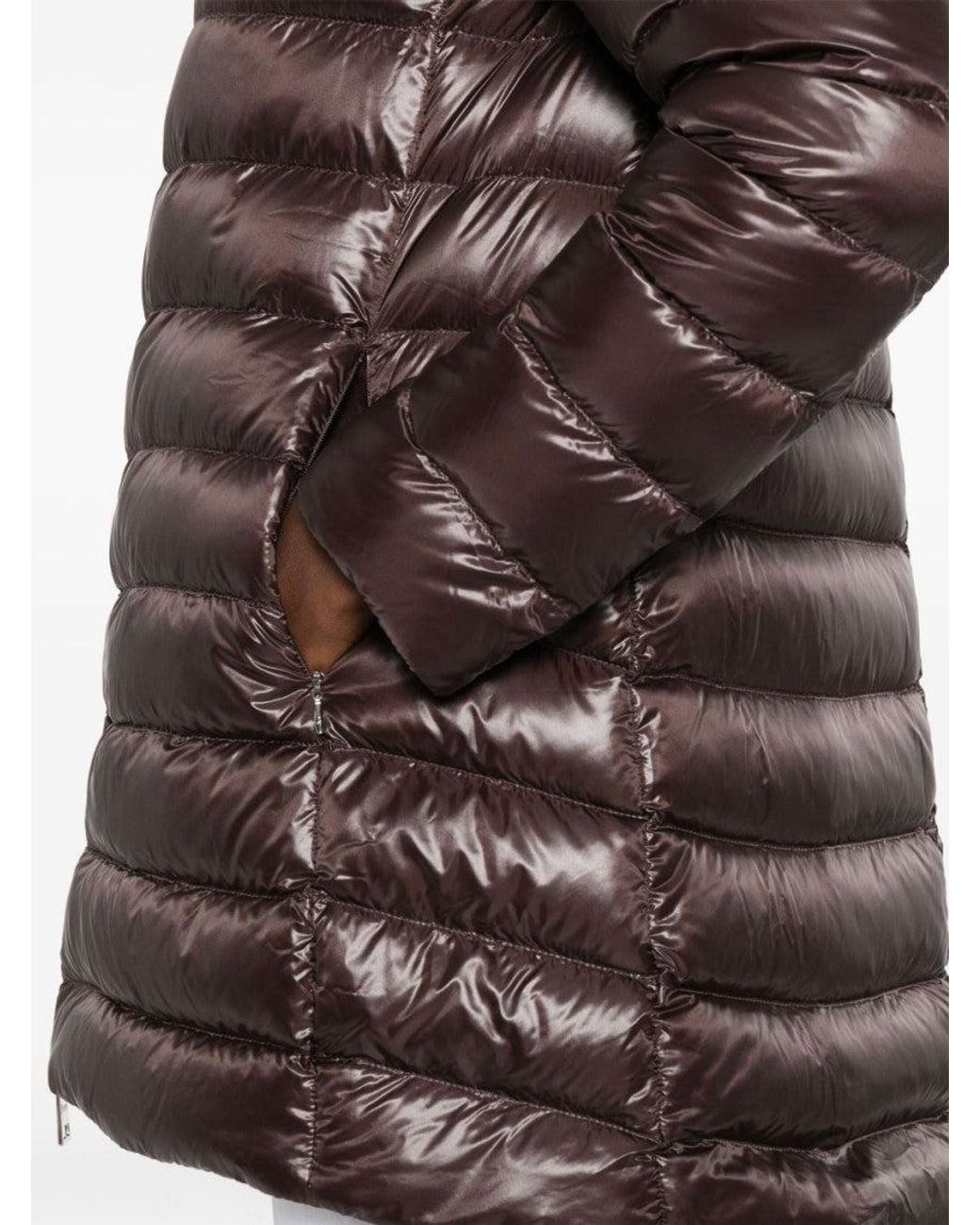 Herno Brown Chocolate Shiny Puffer Jacket