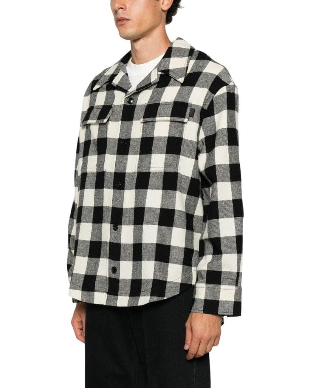 AMI Blackwhite Checked Shirt