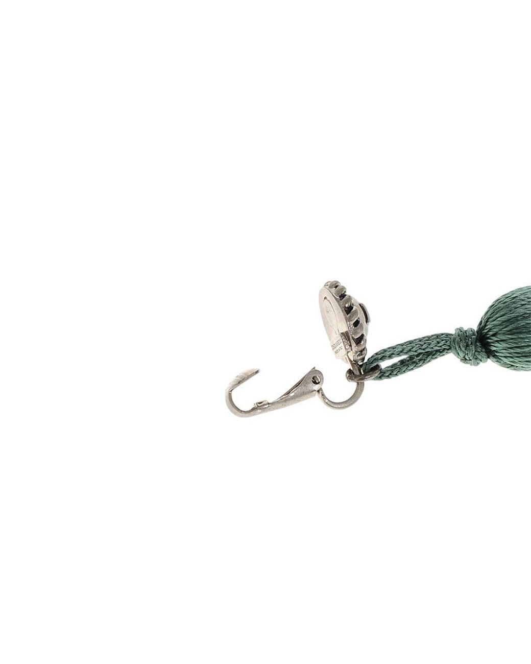 DSquared² Green Tassel Single Earring