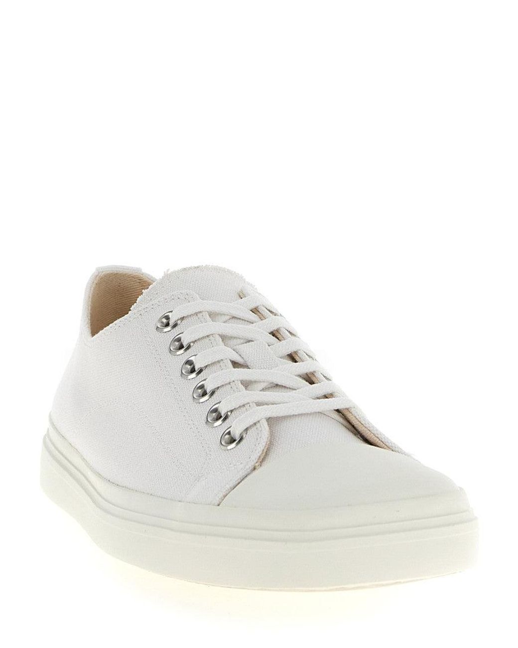 Moschino White Lace Up Sneakers for men
