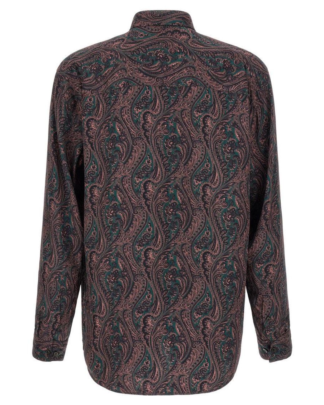 Dries Van Noten Gray Regular Paisley Shirt for men