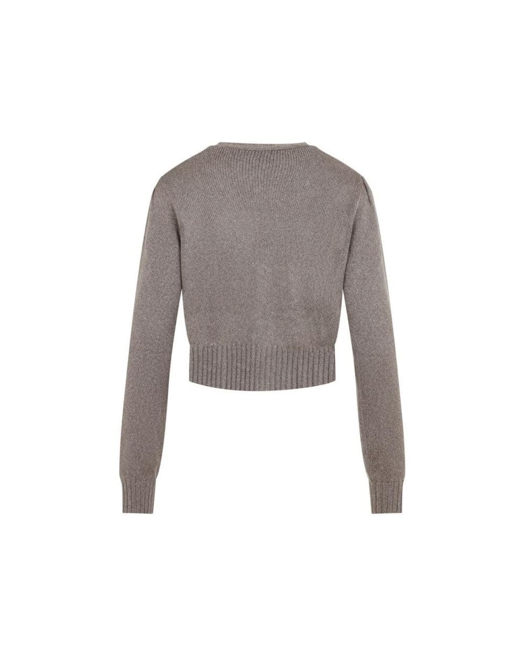 Ralph Lauren Gray Solid V Neck Cardigan