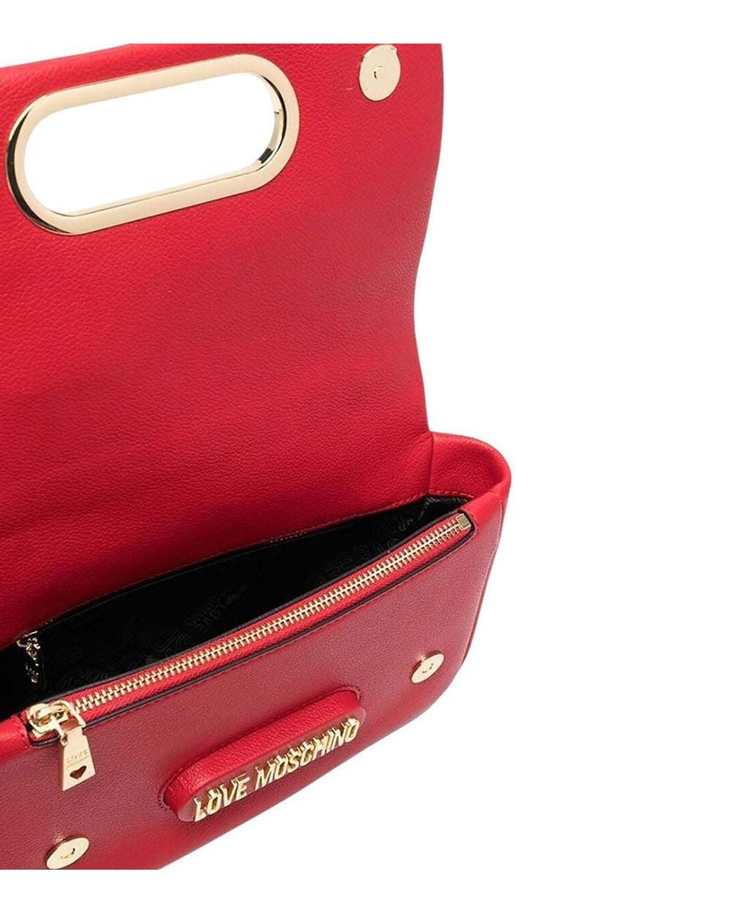 Love Moschino Red Logo Small Shoulder Bag