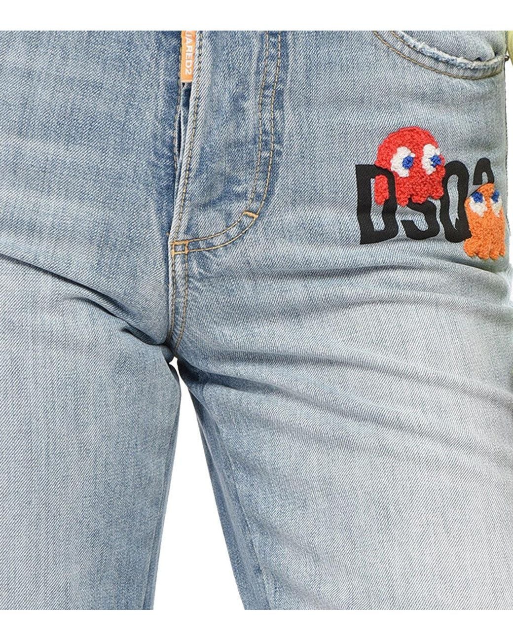 DSquared² Blue Straight High Rise Jeans