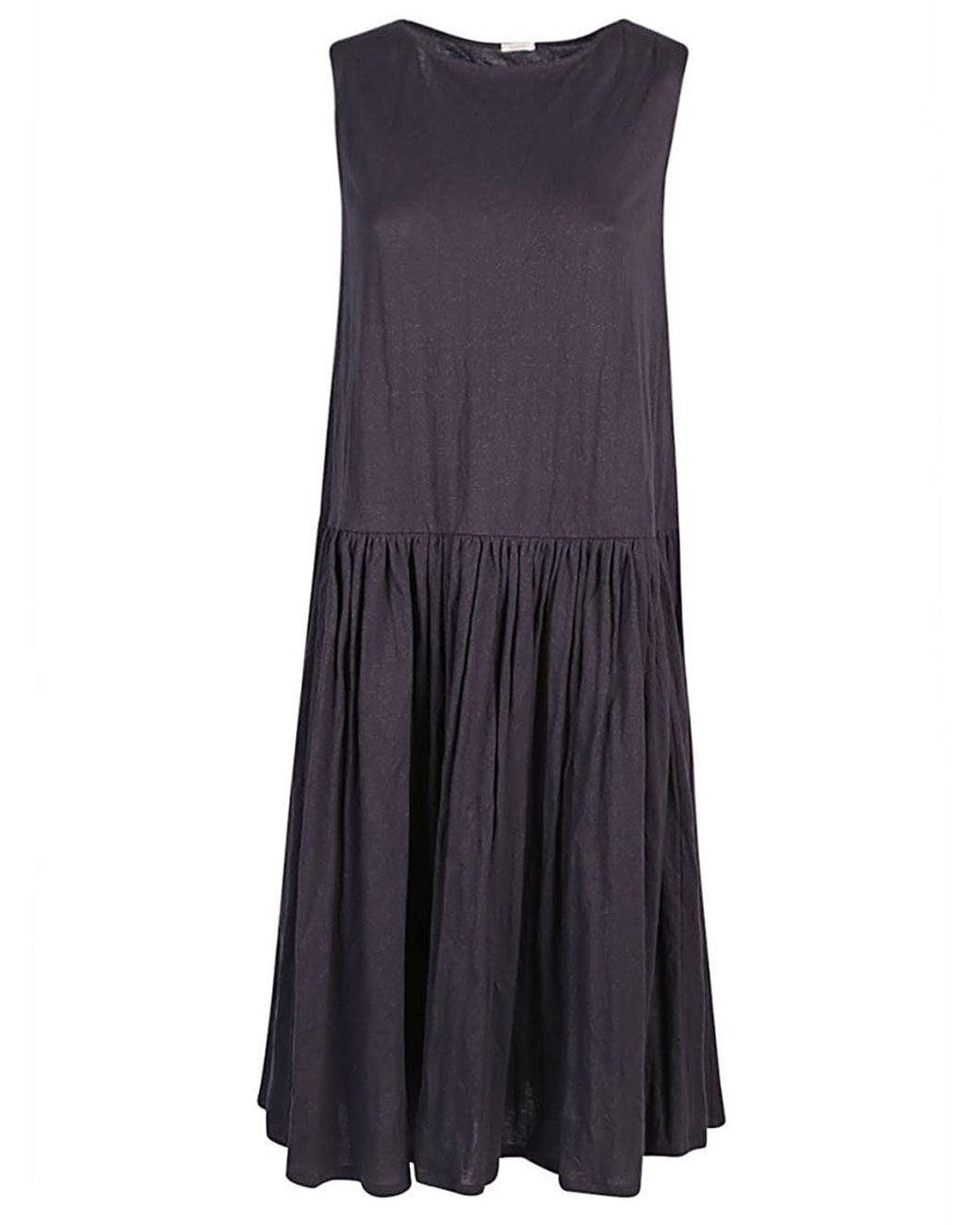 Apuntob Blue Jersey Midi Dress
