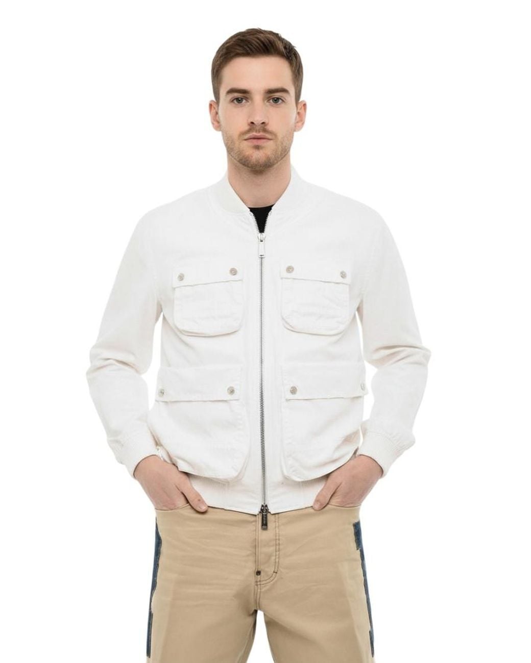 DSquared² White Regular Bomber Jacket for men