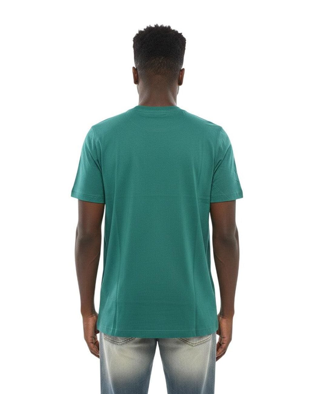 DIESEL Green Graphic Logo T-Shirt for men
