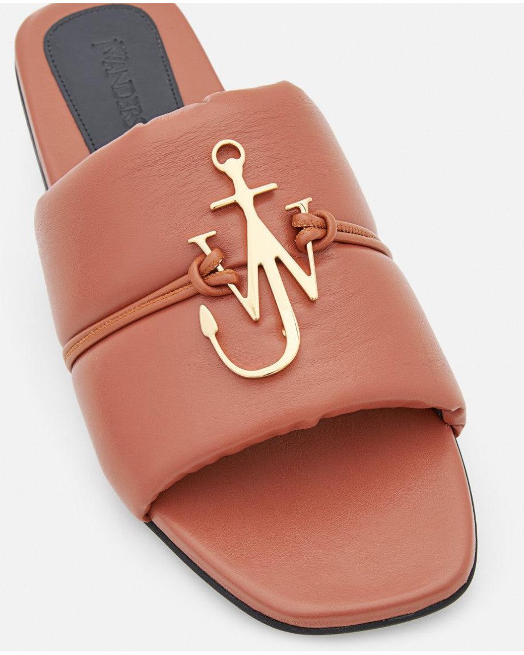 J.W. Anderson Pink Anchor Logo Leather Flats