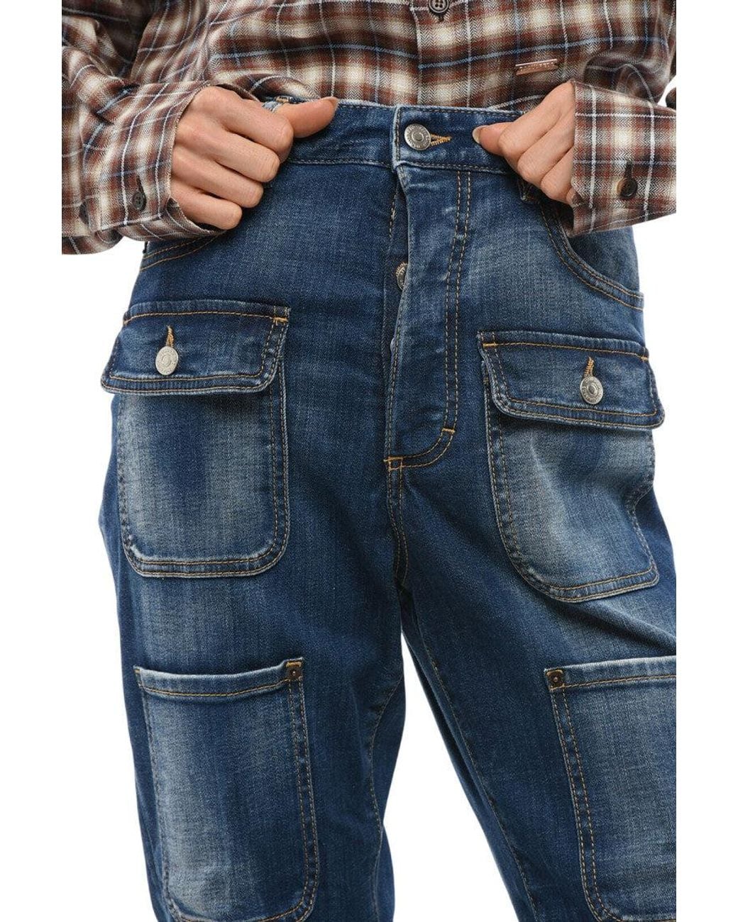 DSquared² Blue Bootcut High Rise Jeans