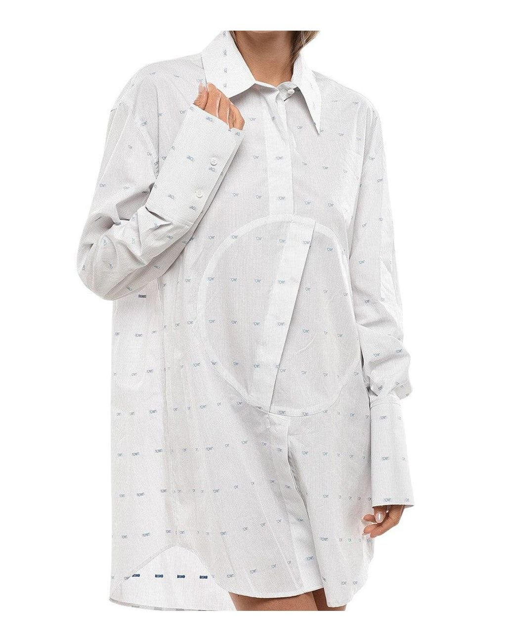 Off-White c/o Virgil Abloh White Oversized Logo Shirt