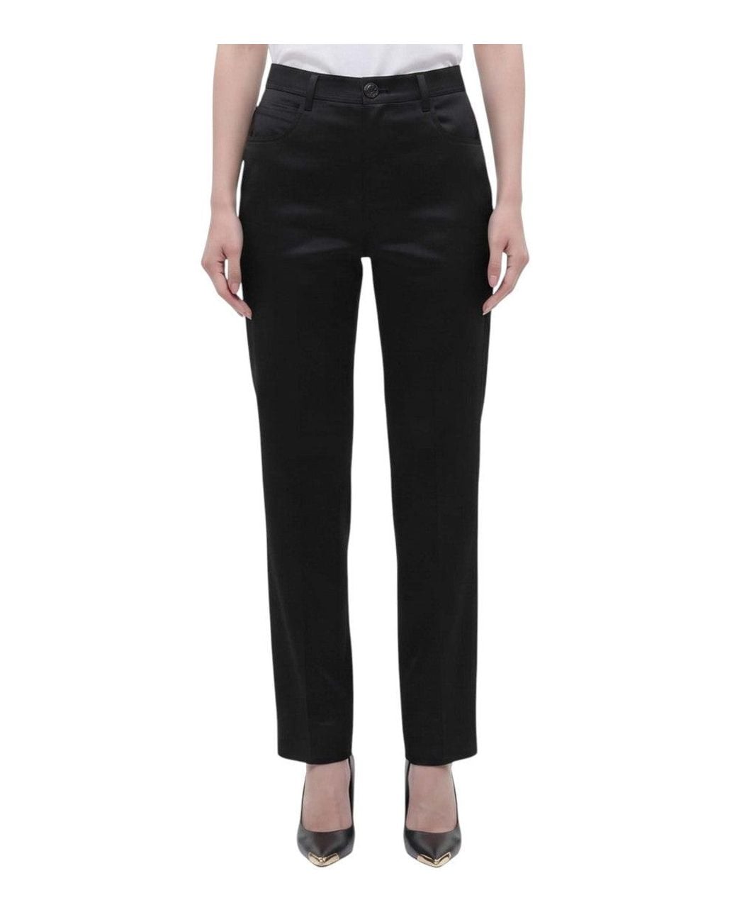 Nanushka Black Slim Flat Front Pant