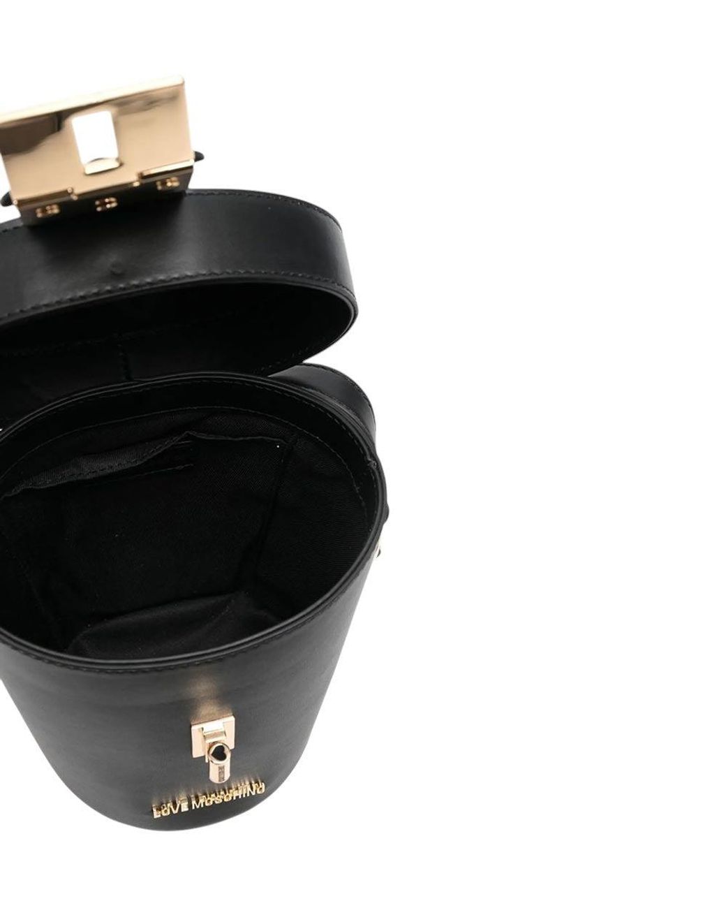 Love Moschino Black Logo Mini Bucket Bag