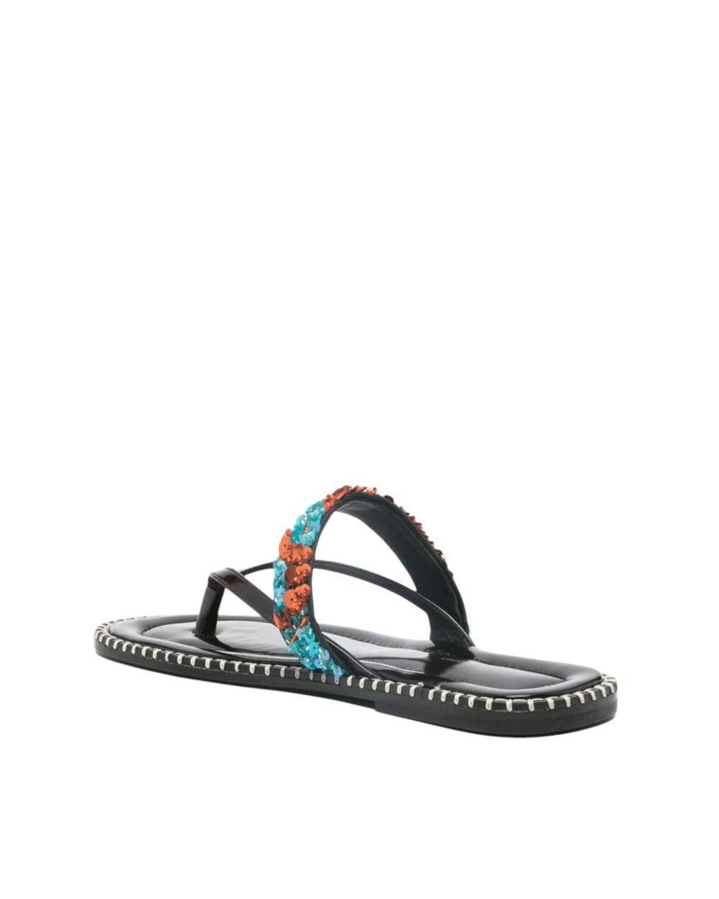 Dries Van Noten Black Embellished Sandals