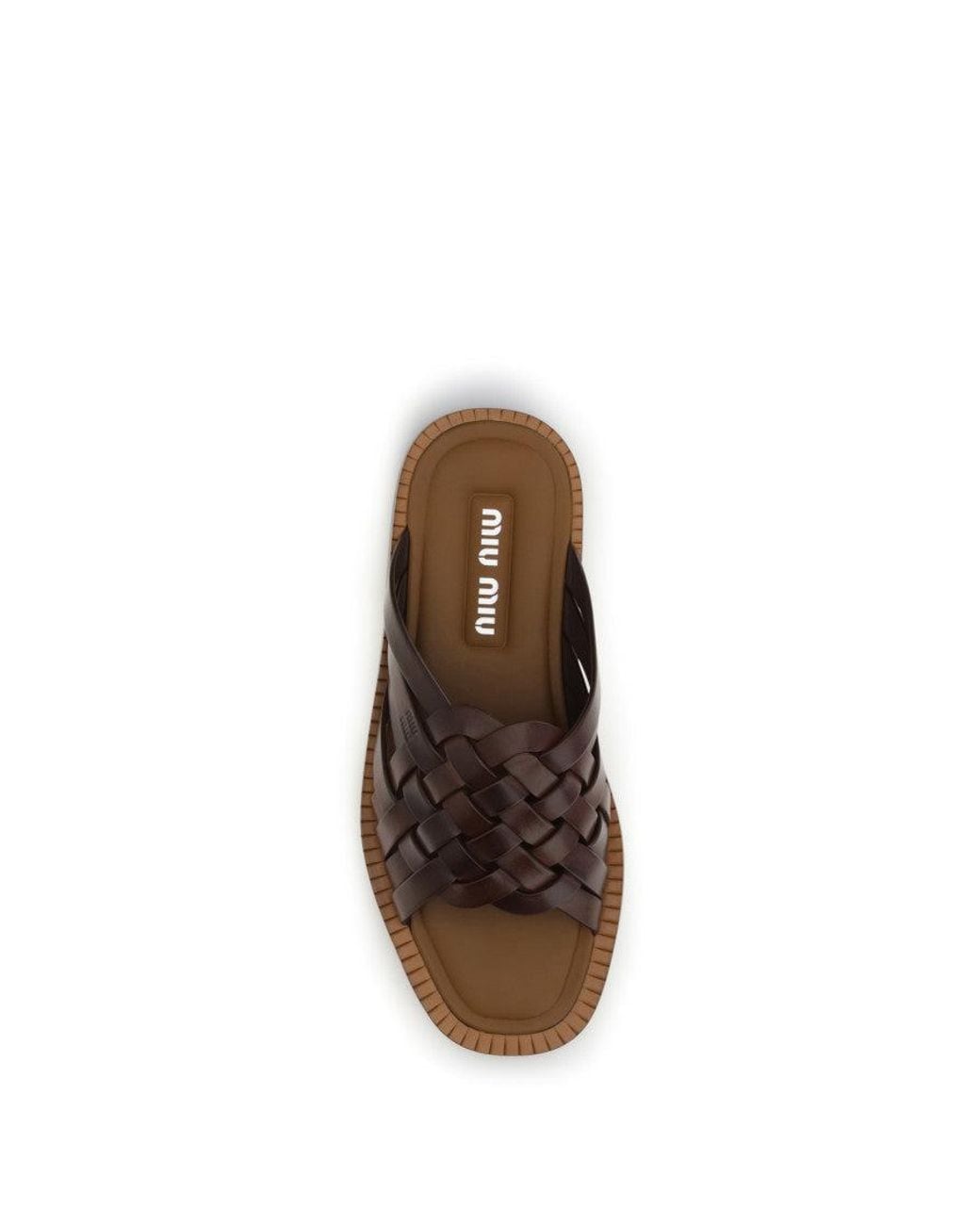 Miu Miu Brown Leather Sandals
