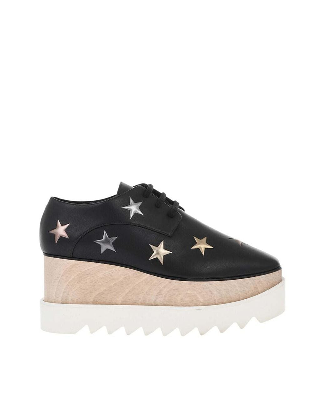 Stella McCartney Black Leather Star Dress Shoes