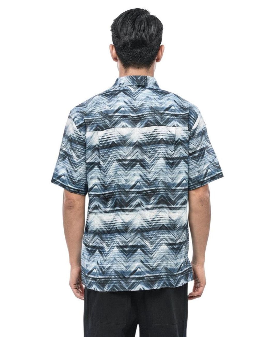 Missoni Blue Regular Printed Shirt for men