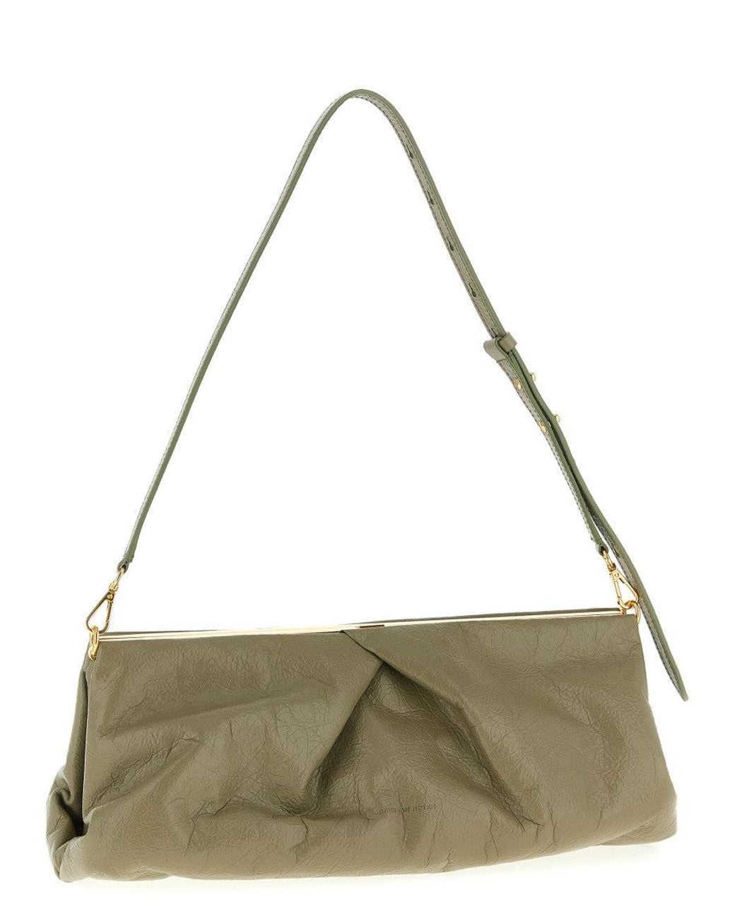 Dries Van Noten Green Crisp Clutch