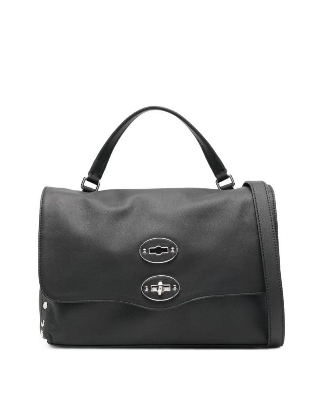 Zanellato Black Postina Medium Satchel