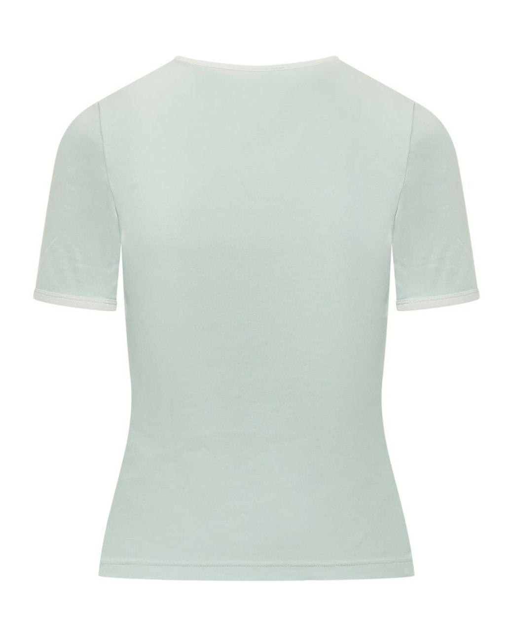 Courreges Green Logo Crew Neck T-Shirt