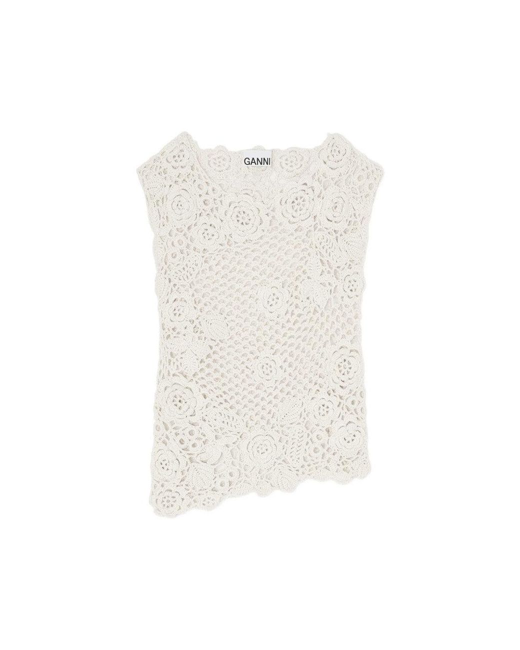 Ganni White Neutrals Tops