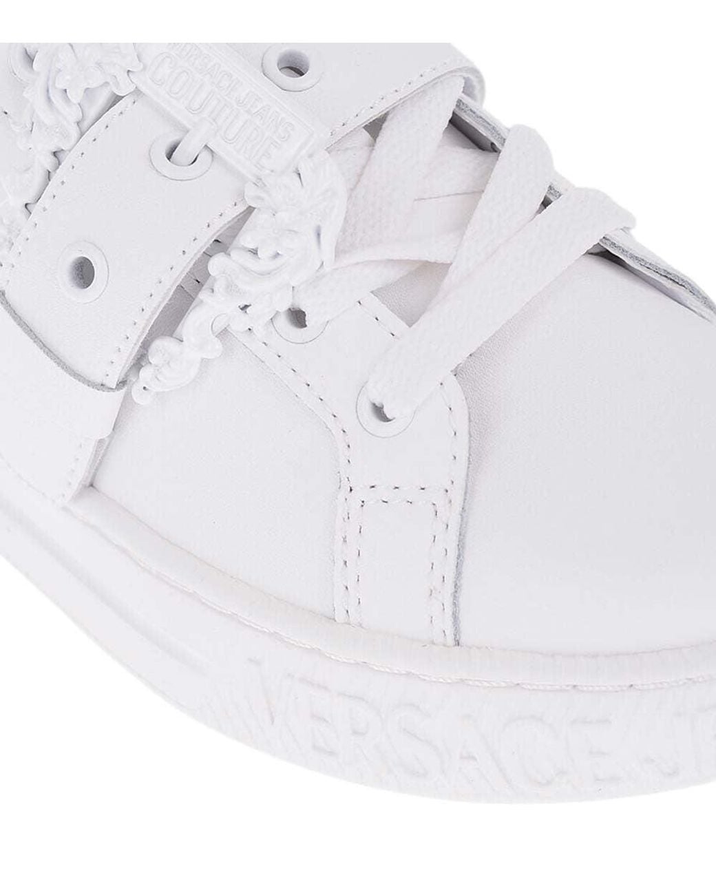 Versace Jeans Couture White Solid Sneakers