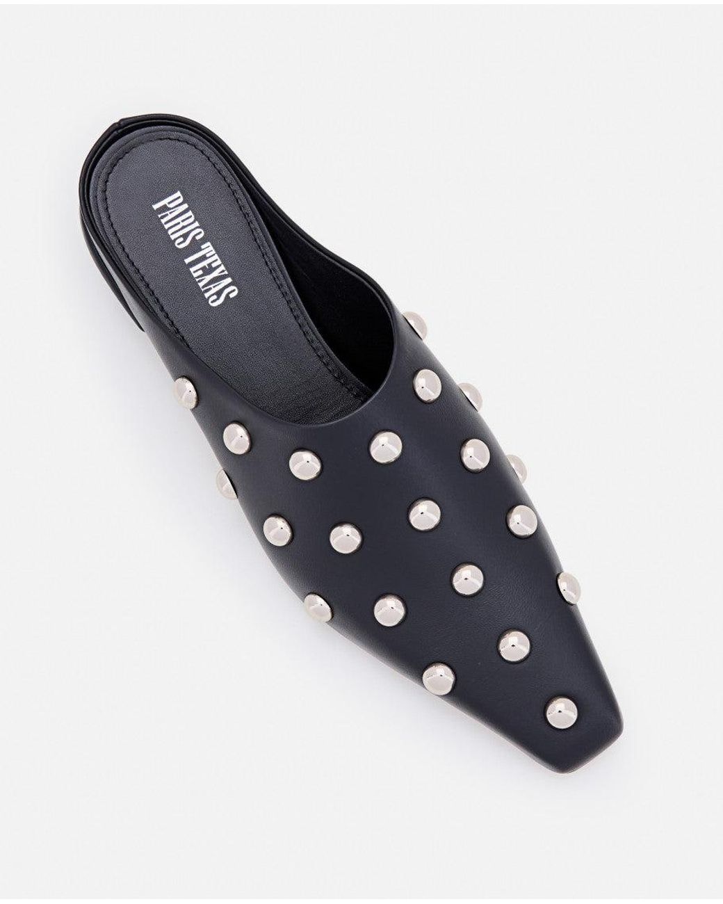 Paris Texas White Slip On Mules