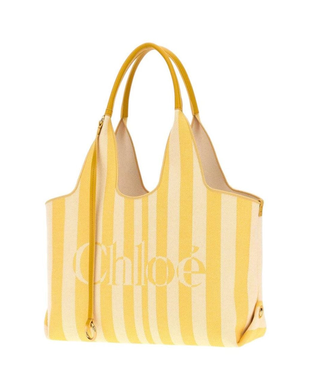 Chloé Yellow Stripy Large Tote