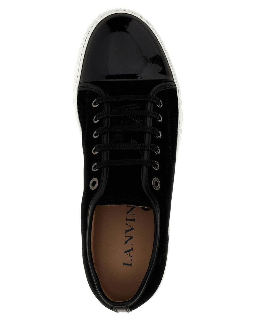 Lanvin Black Solid Sneakers for men