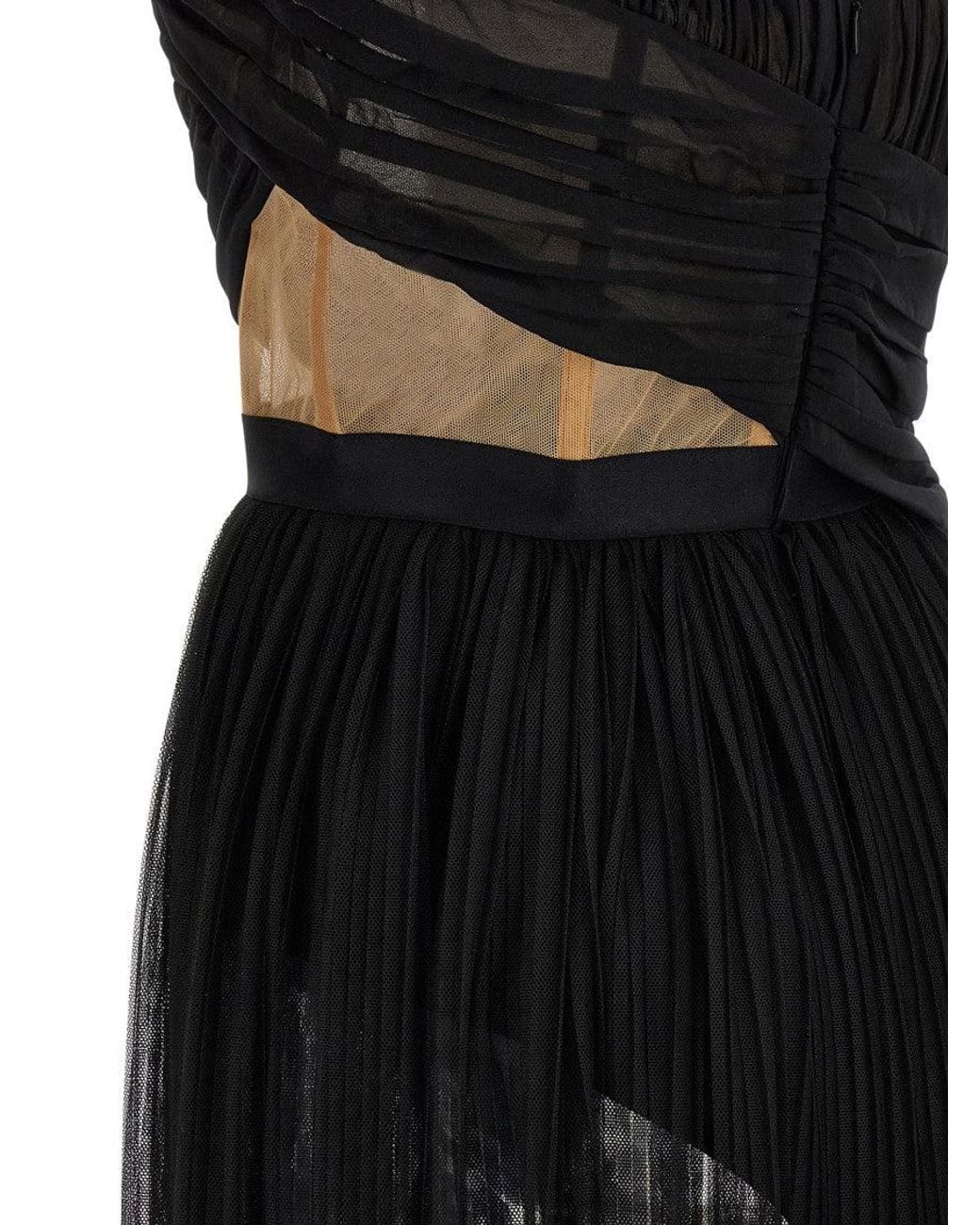 Nensi Dojaka Black 'Corsetto Draped Gown' Dress