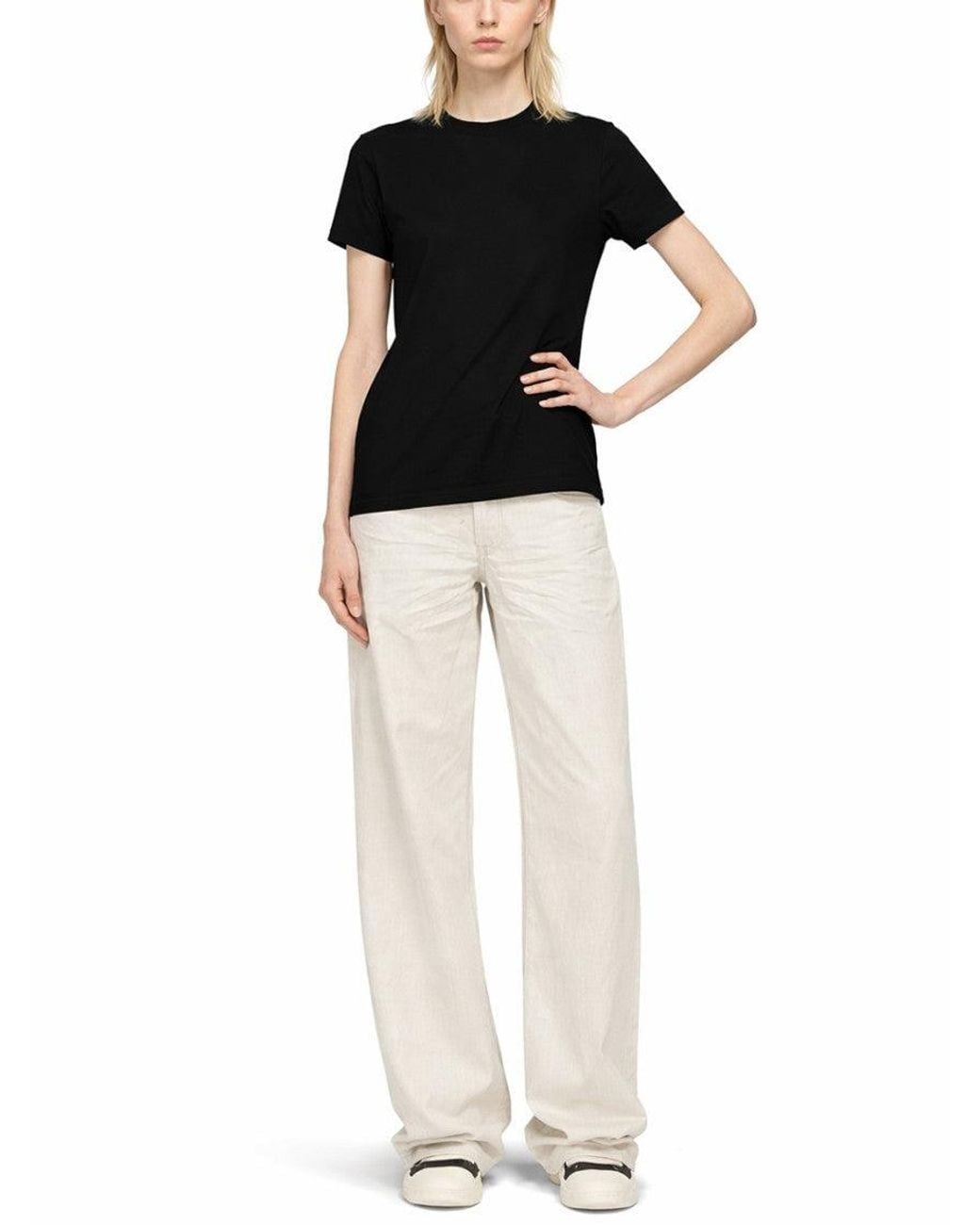 Rick Owens Black Solid Crew Neck T-Shirt