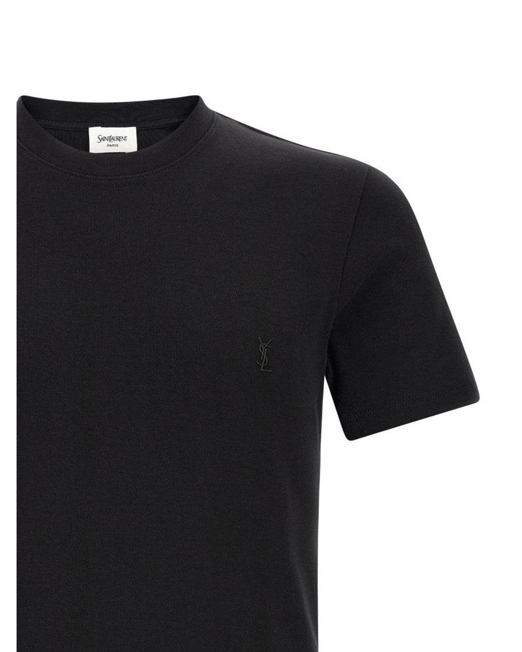 Saint Laurent Black 'Cassandre' T-Shirt for men