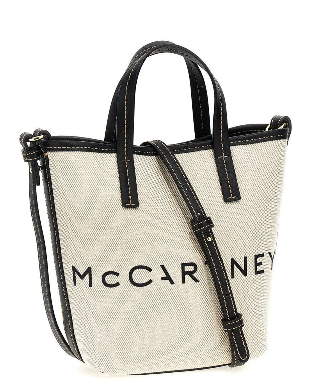 Stella McCartney Natural Logo-Print Cotton Tote Bag