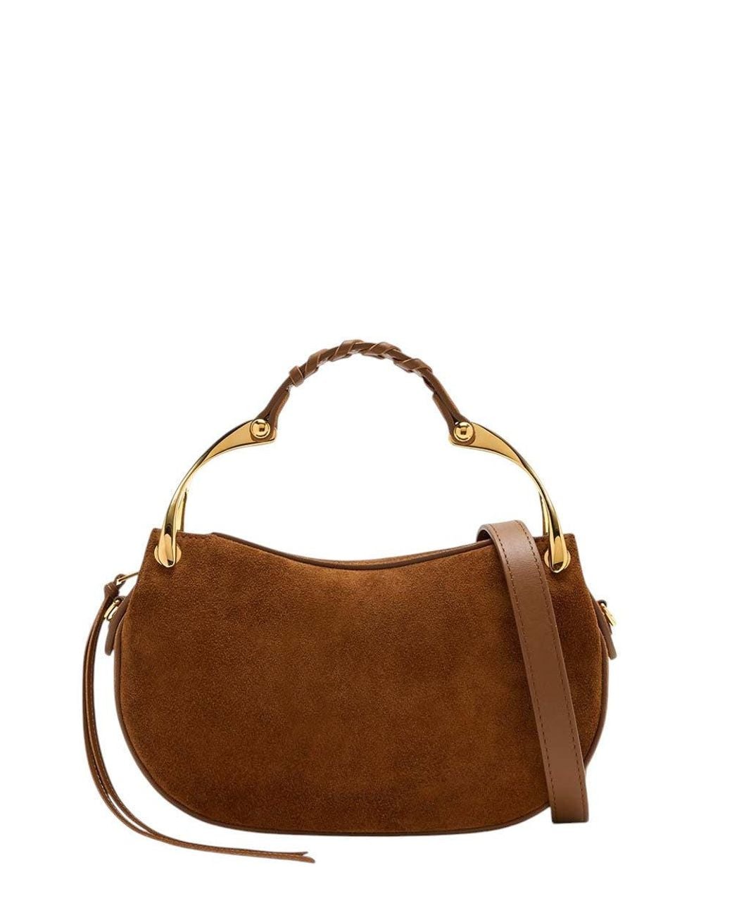 McQueen Brown Wishbone Mini Shoulder Bag