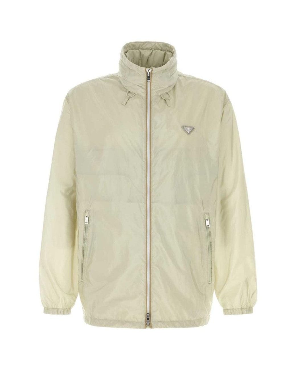 Prada White Light Windbreaker Jacket for men