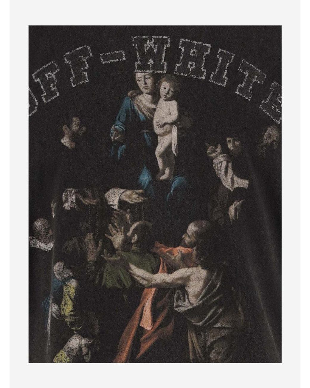 Off-White c/o Virgil Abloh Black Cotton T-Shirt With Graphic Print for men