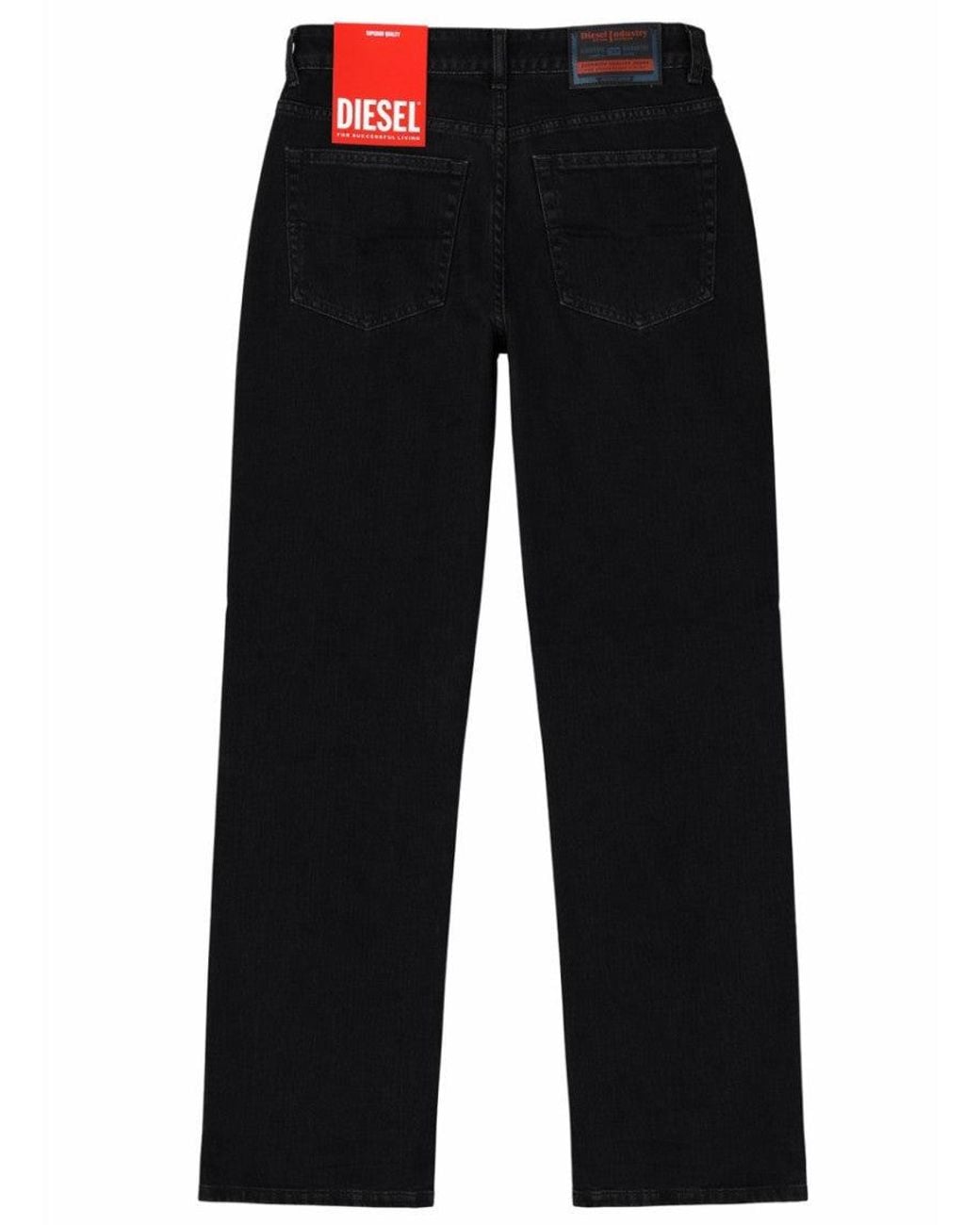 DIESEL Blue Straight Mid Rise Jeans