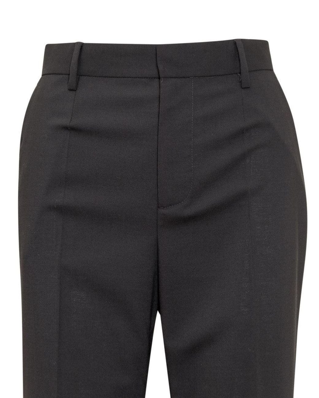 DSquared² Black Tailored Flat Front Pants