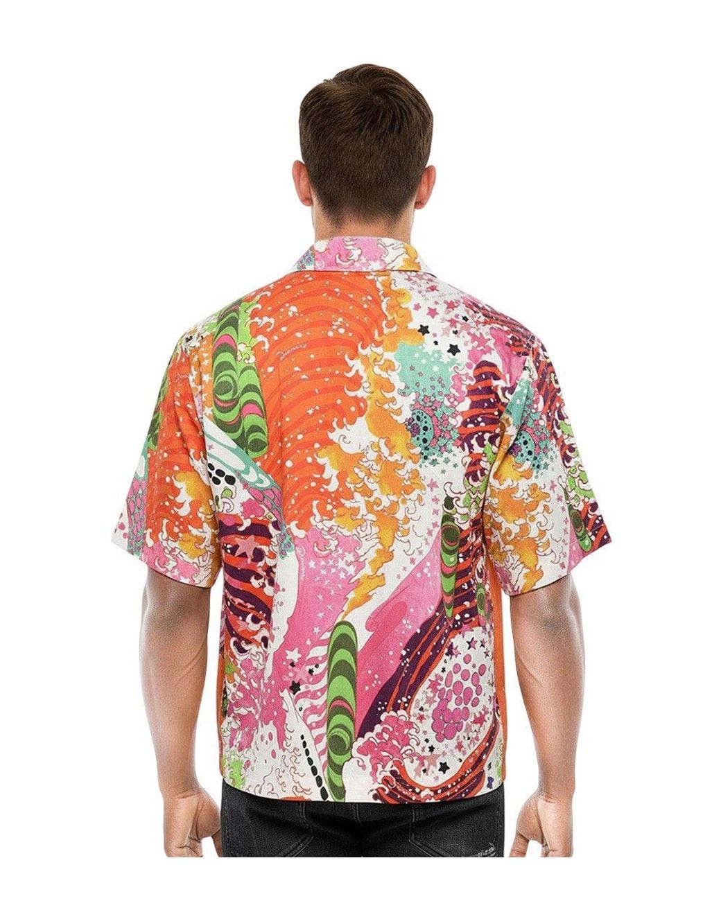 DSquared² Red Regular Printed Shirt for men