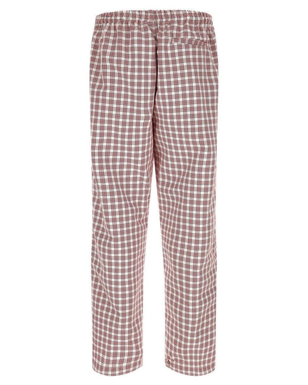 Willy Chavarria Red Straight Drawstring Pants for men