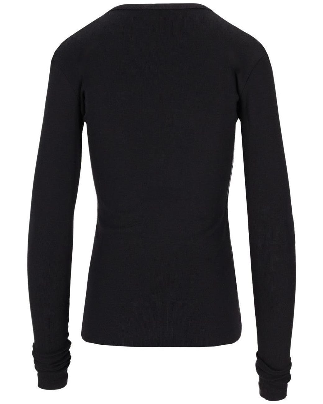 Ann Demeulemeester Black Solid Crew Neck T-Shirt