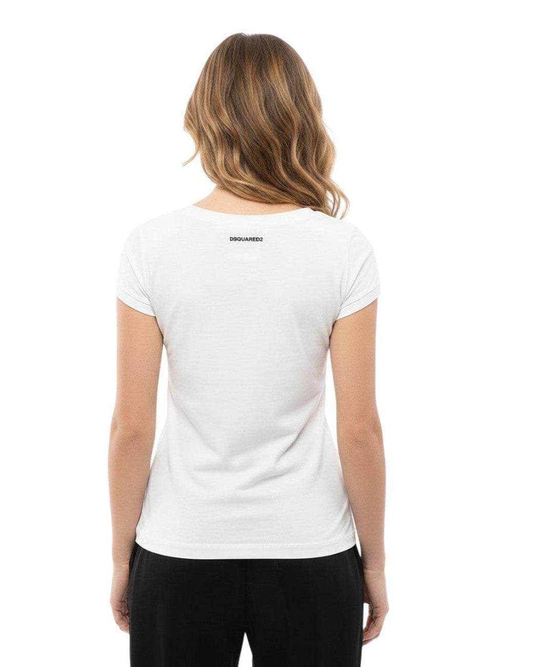 DSquared² White Graphic Crew Neck T-Shirt