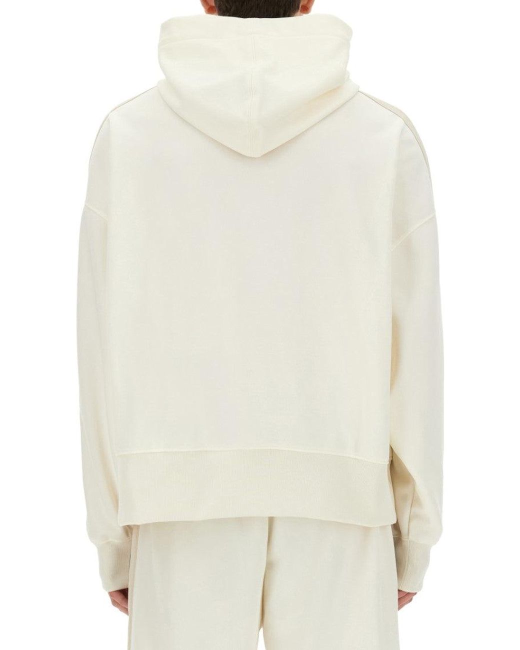 Palm Angels White Monogram Sweatshirt for men