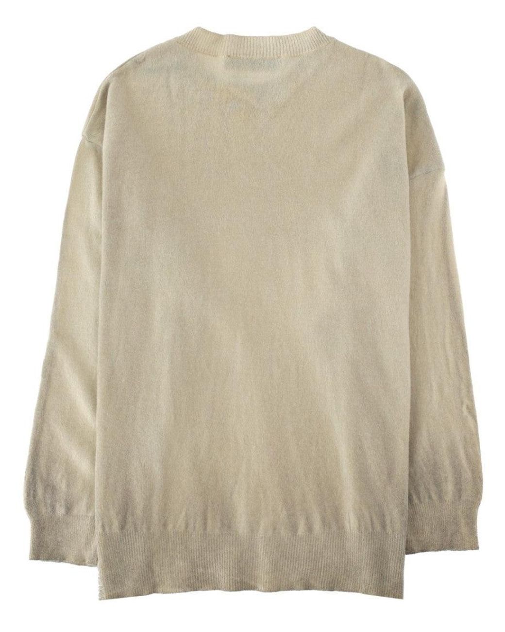 Our Legacy Natural Knit Jumper Slant Merino Wool Jumpers for men