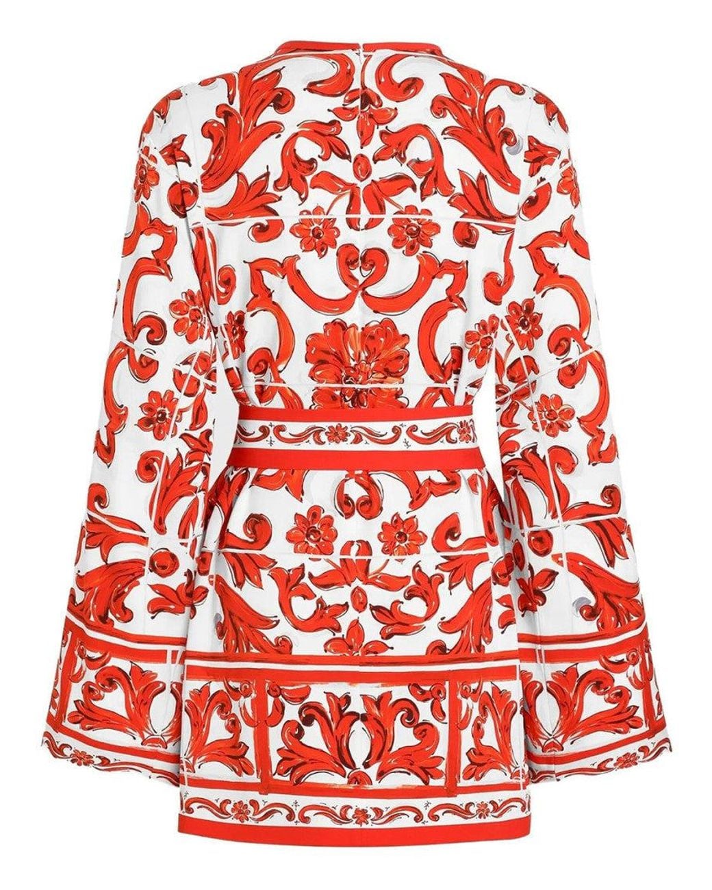 Dolce & Gabbana Red Loose Printed Shirt