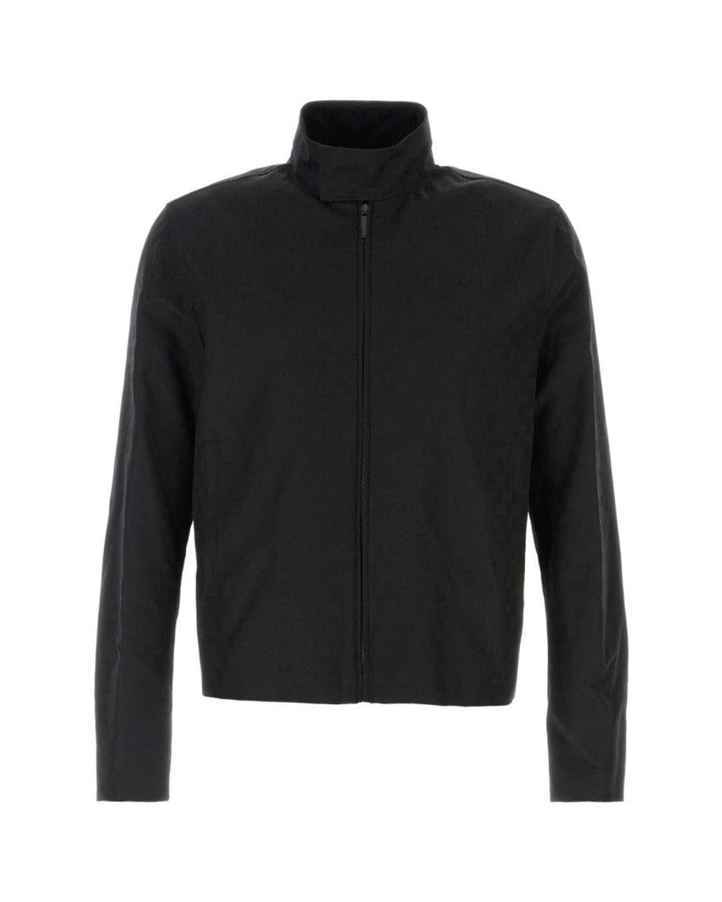 Gucci Black Mock Collar Jackets for men