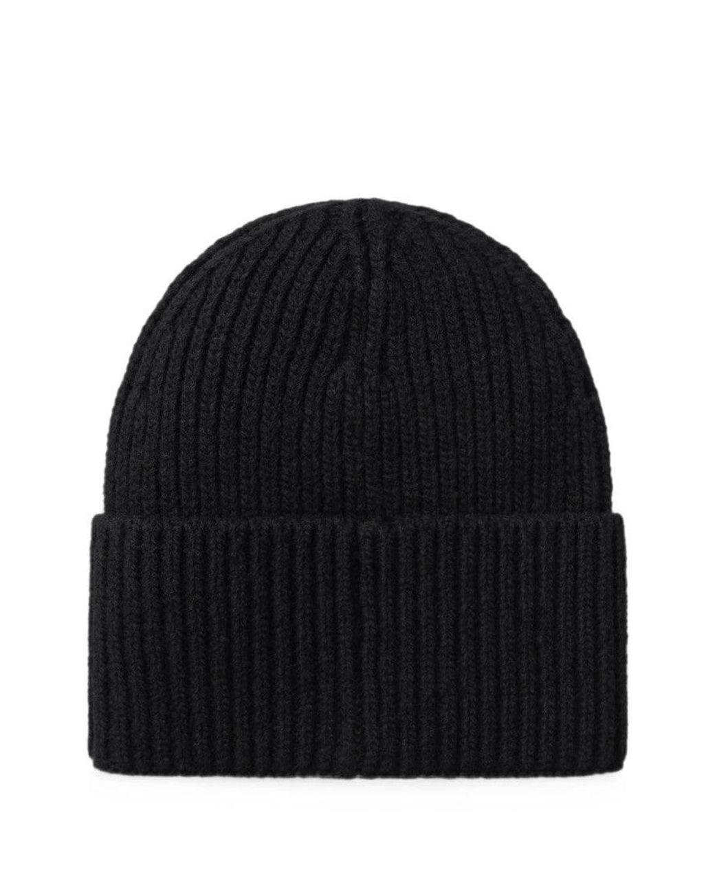 Carhartt Black Knitted Beanie Cap for men