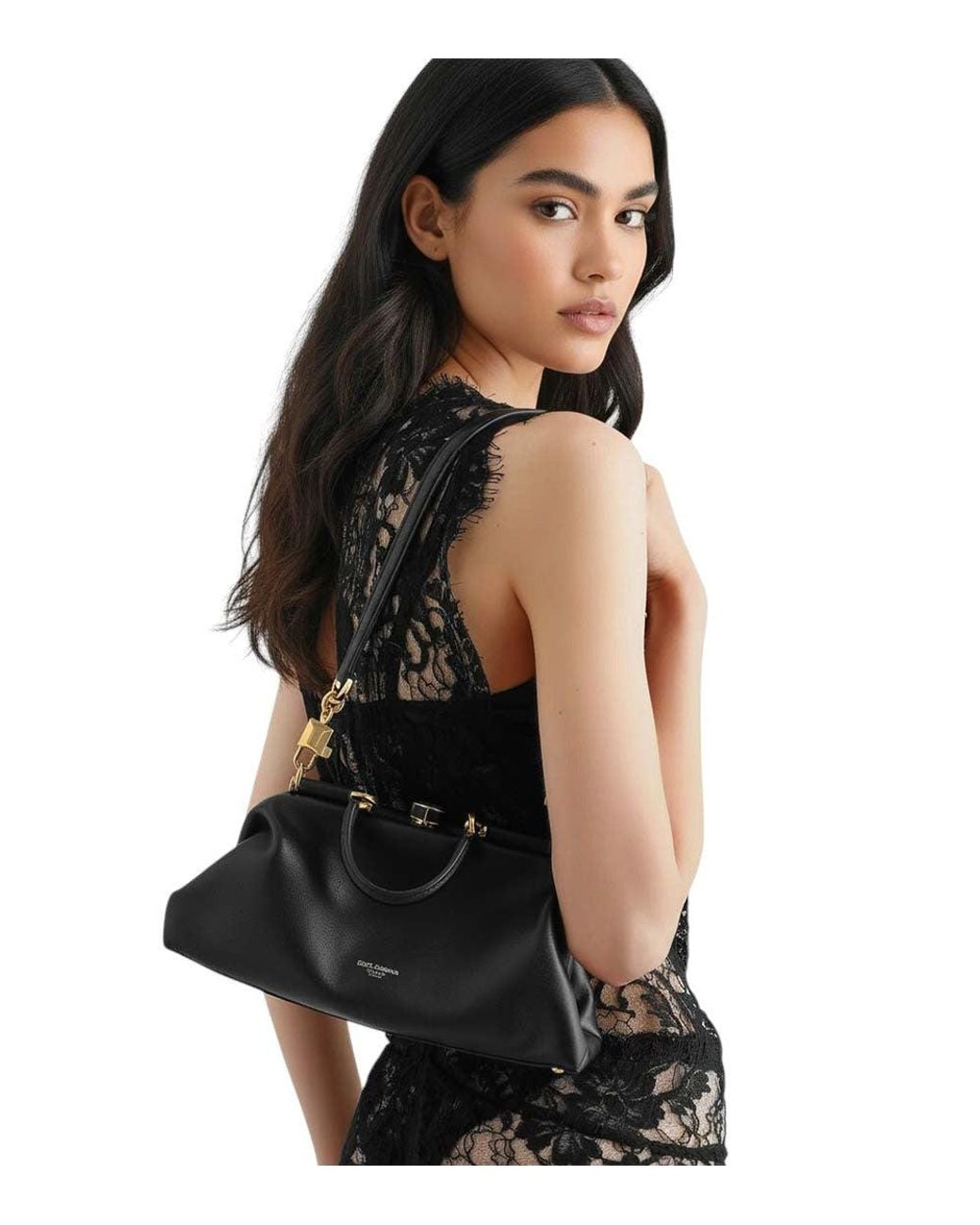 Dolce & Gabbana Black Grandma Medium Satchel