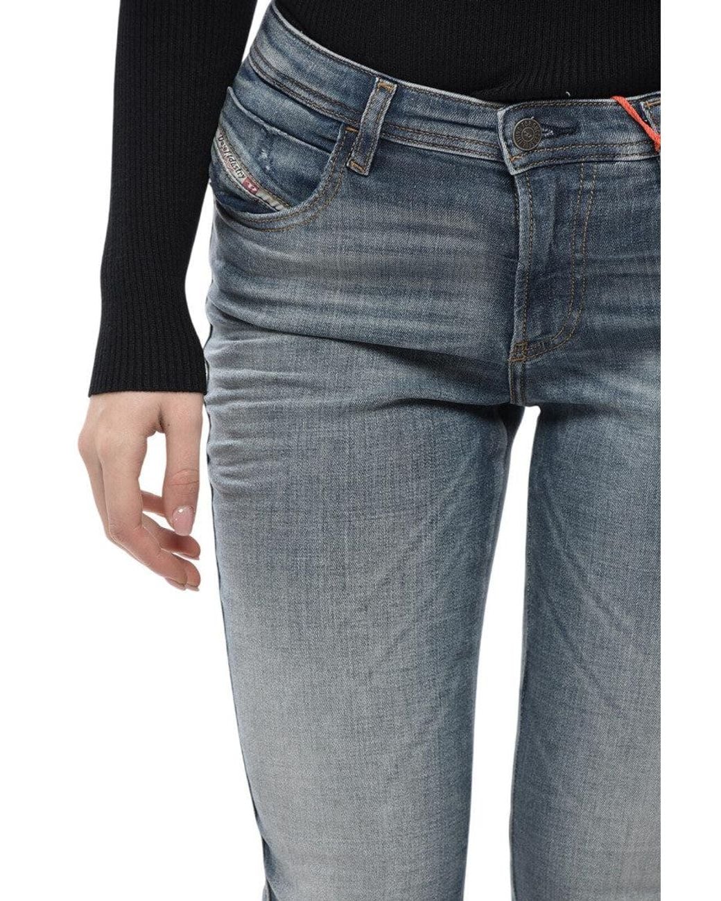DIESEL Blue Skinny Mid Rise Jeans