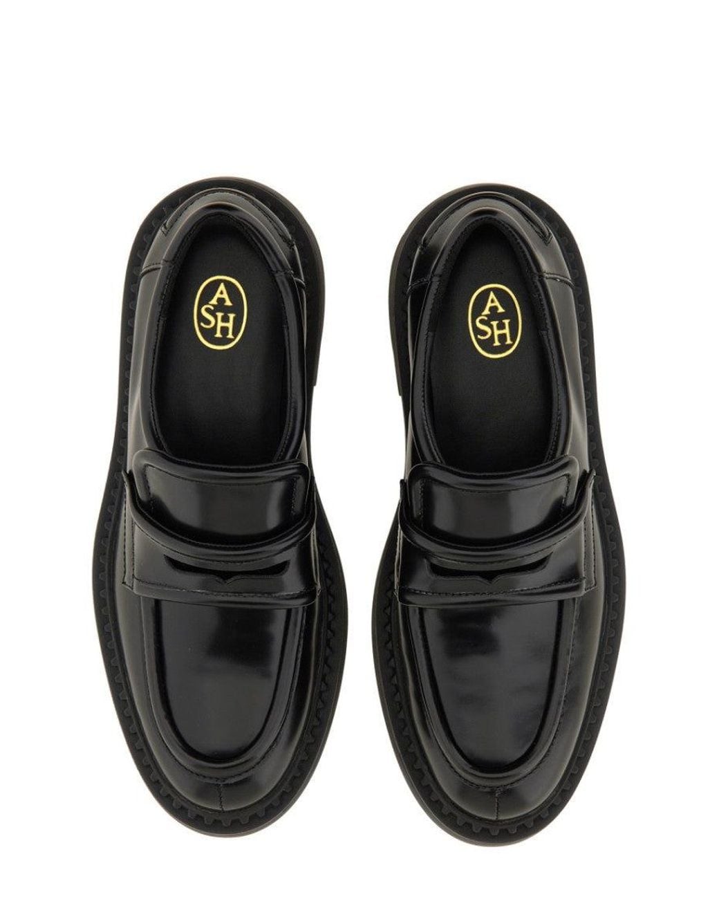 Ash Black Leather Loafers