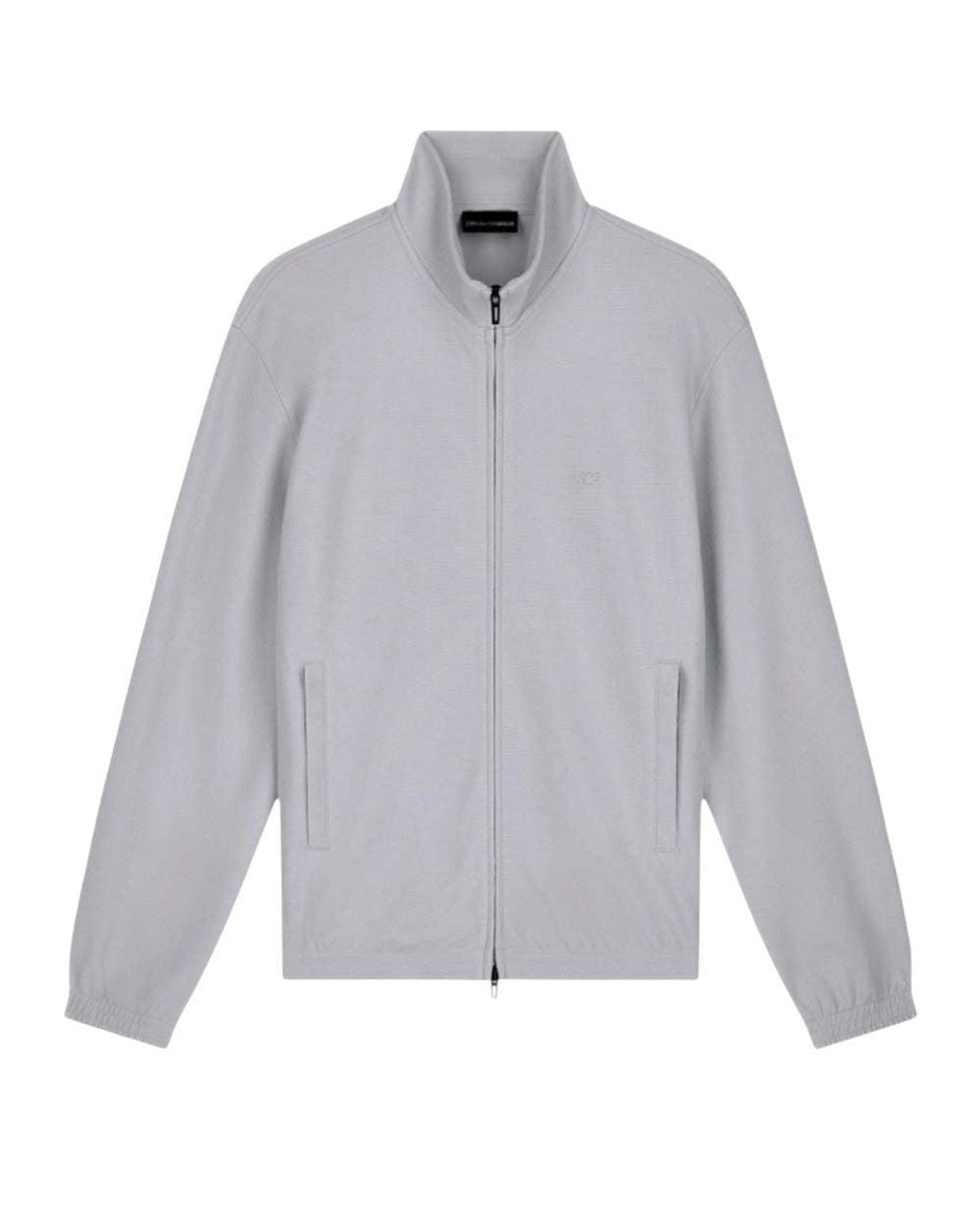 Emporio Armani Gray Regular Track Jacket for men